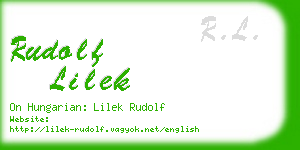 rudolf lilek business card